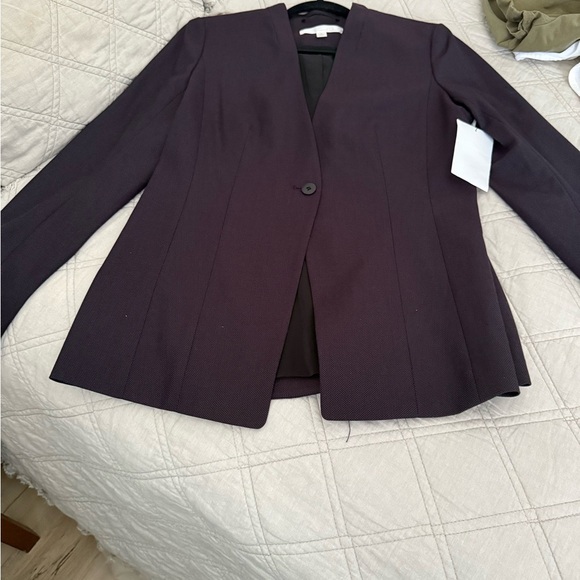 Emerson Rose Burgundy Juliet Dobby Blazer with Tailored Fit - Picture 1 of 9